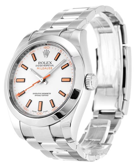 rolex vintage milgauss nero replica|rolex milgauss 116400 white.